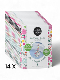 Floral Fest toiletblokjes van Toilet Tapes, 14 stuks